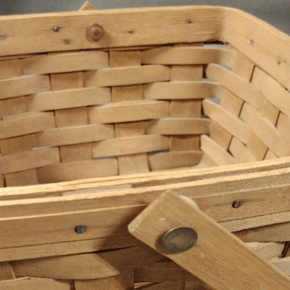 Longaberger square handled basket